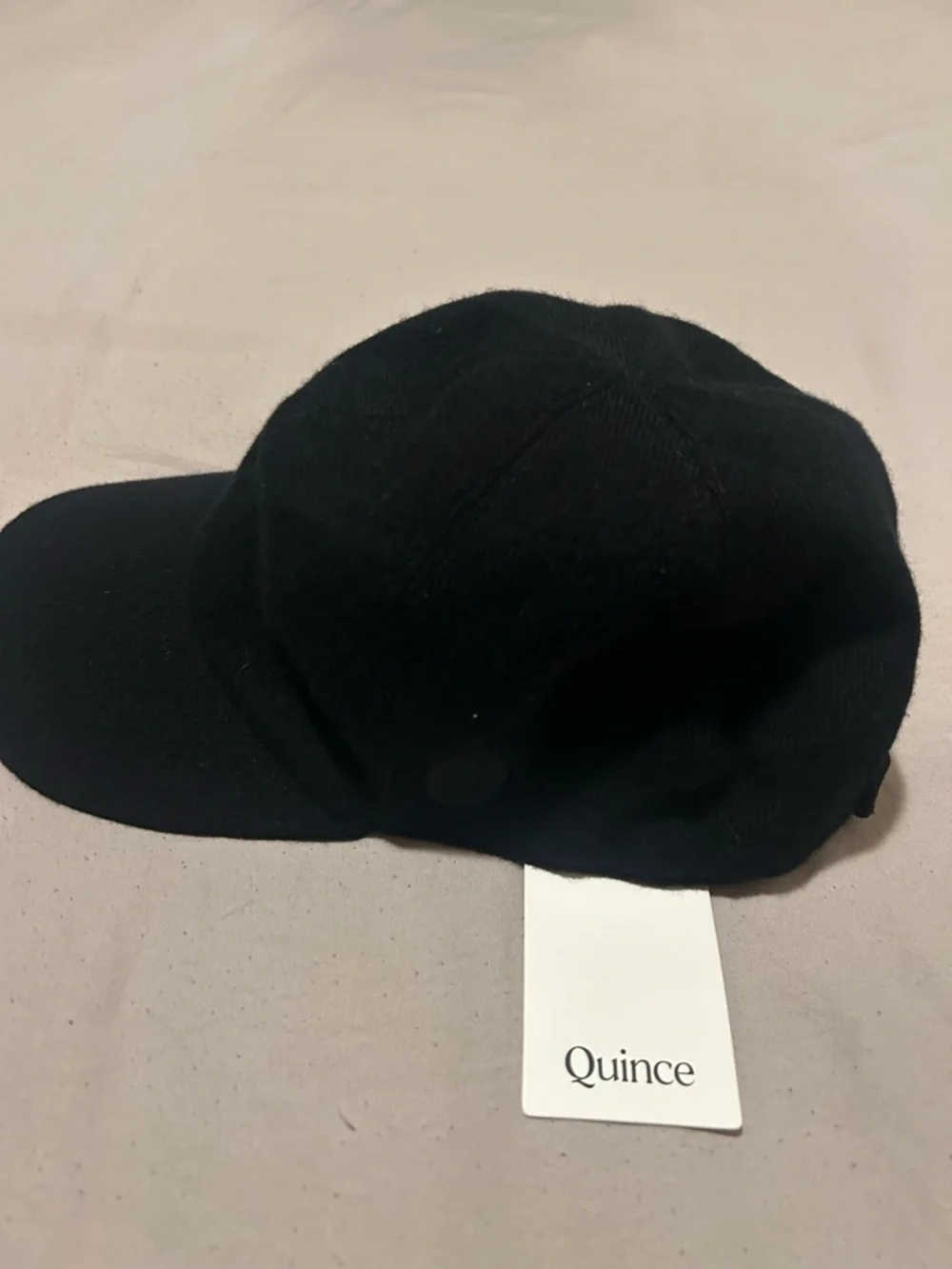 Quince Men's Black Baseball Cap with Minimal Profile